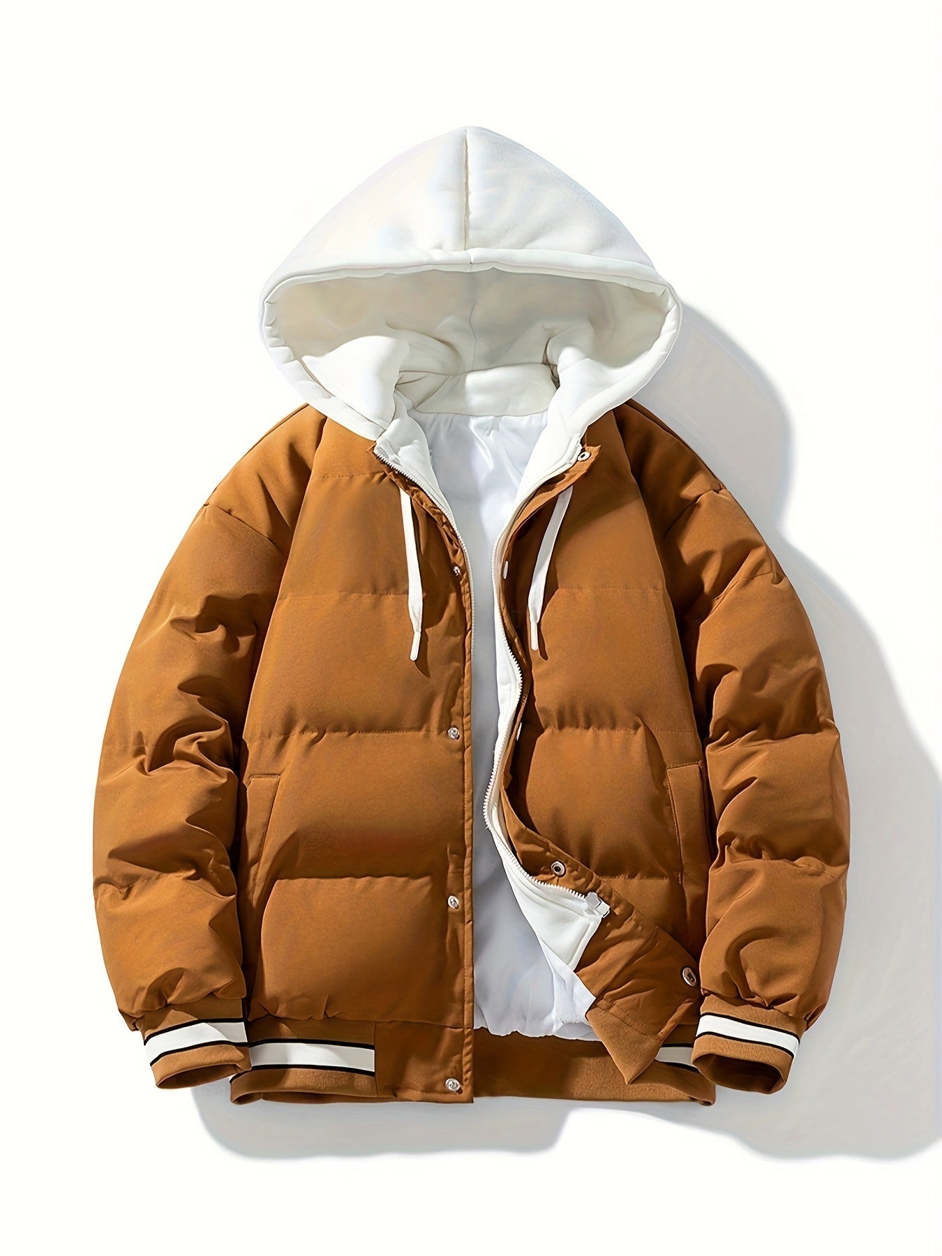 Vadderad jacka med huva