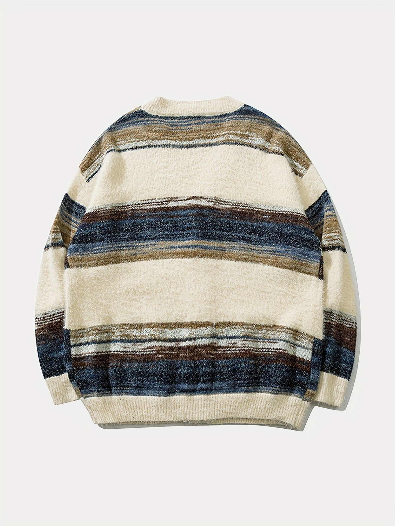 Elegant retro cardigan med ränder