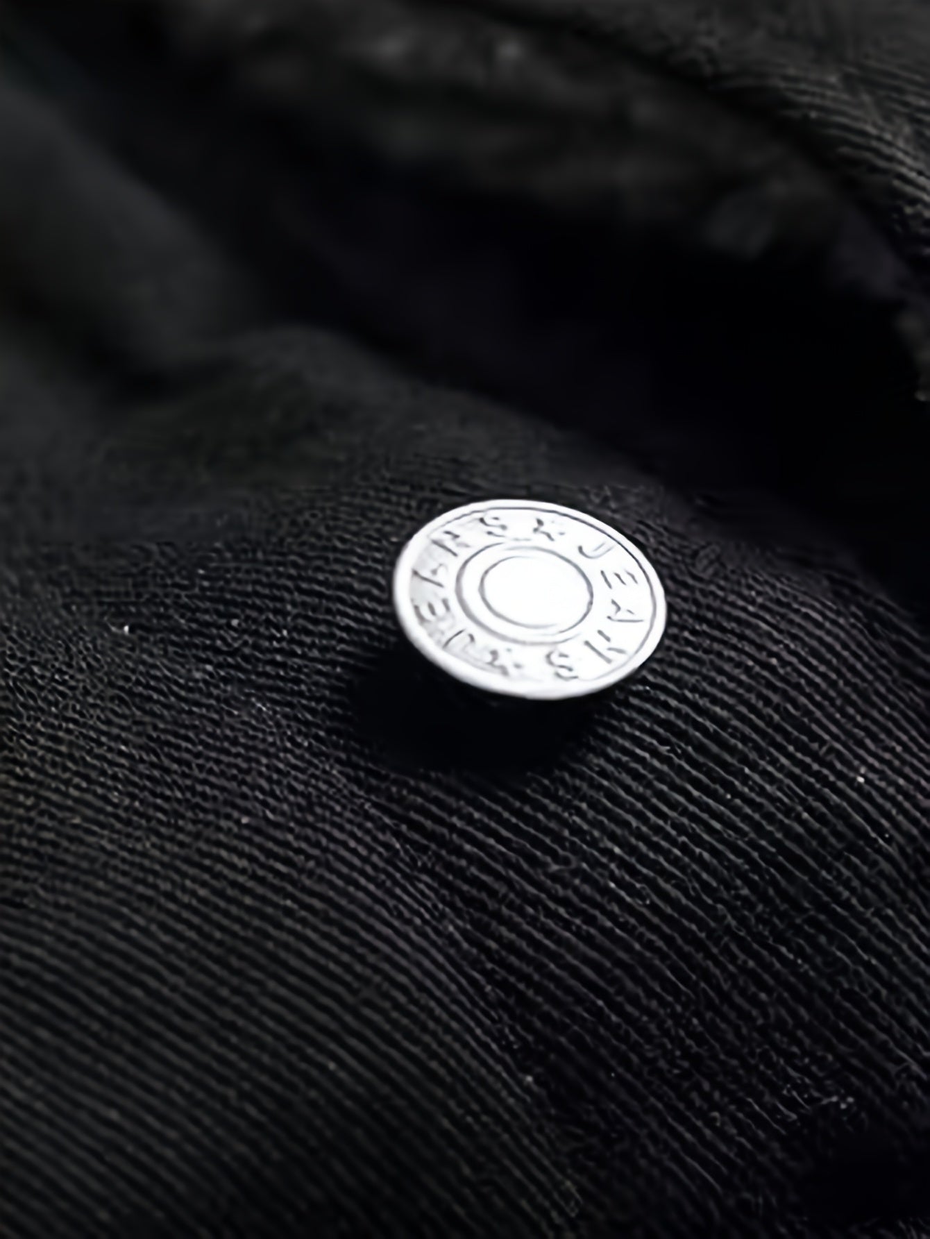 Svart jeansjacka i fleece