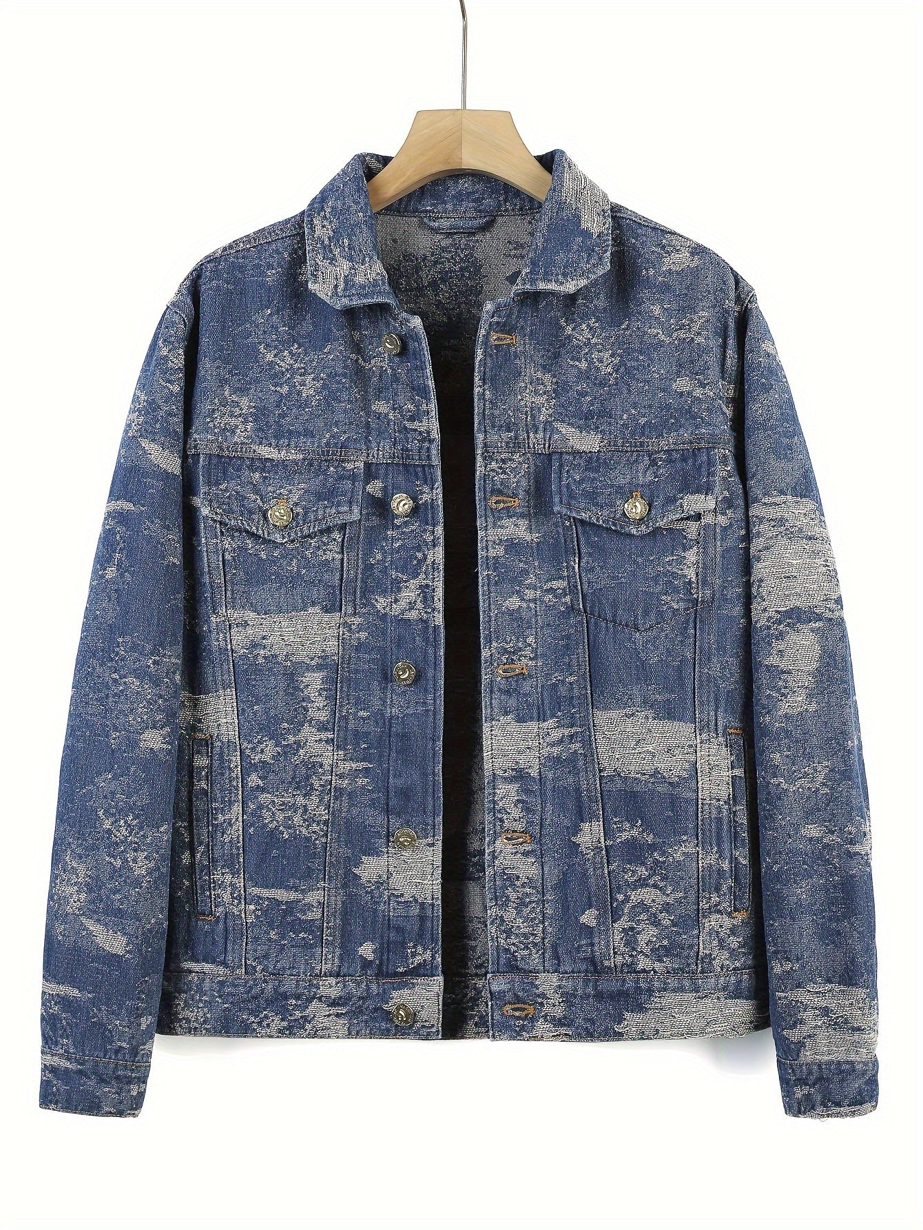 Jacquard jeansjacka