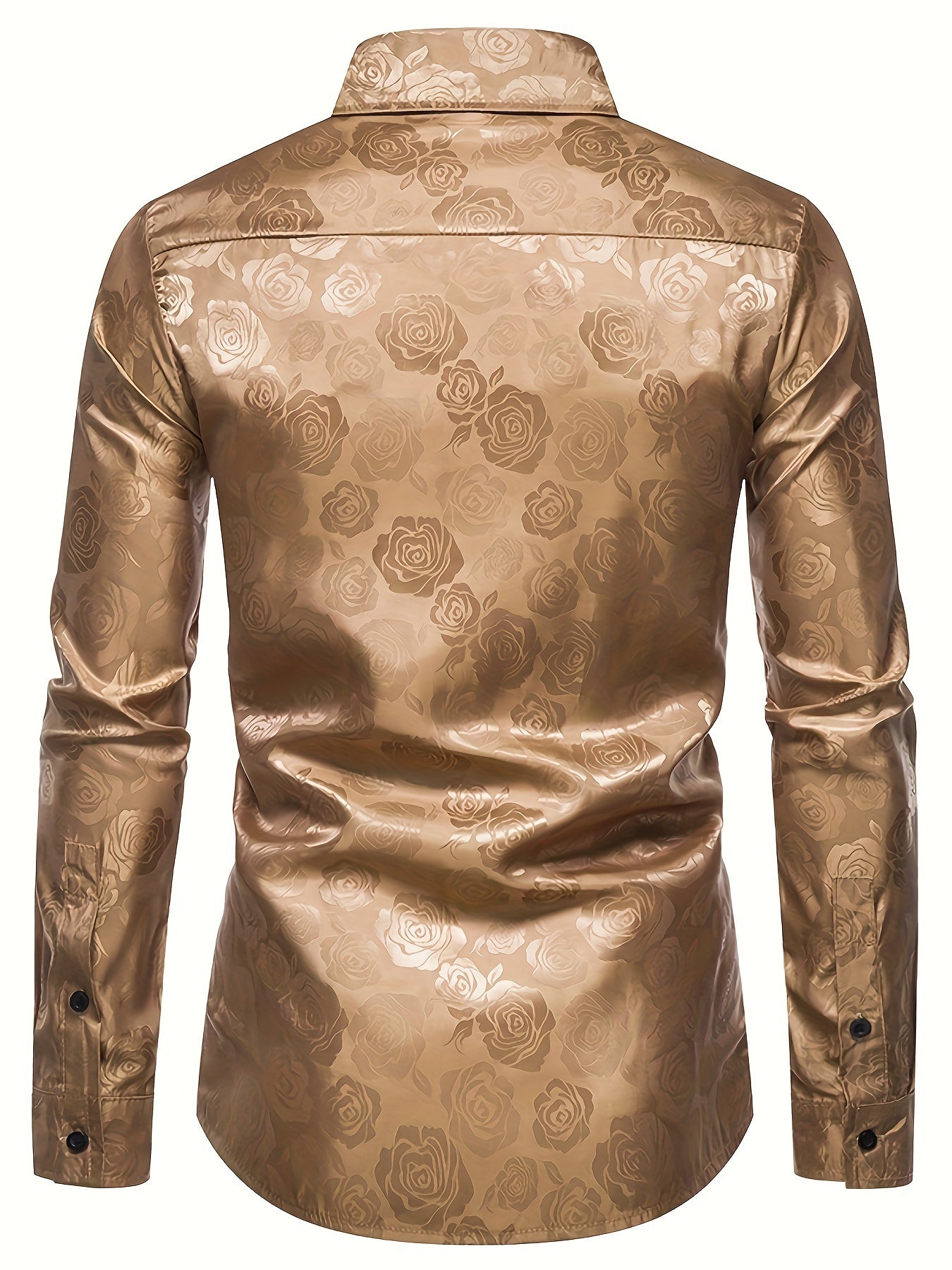 Elegant skjorta med rosmotiv