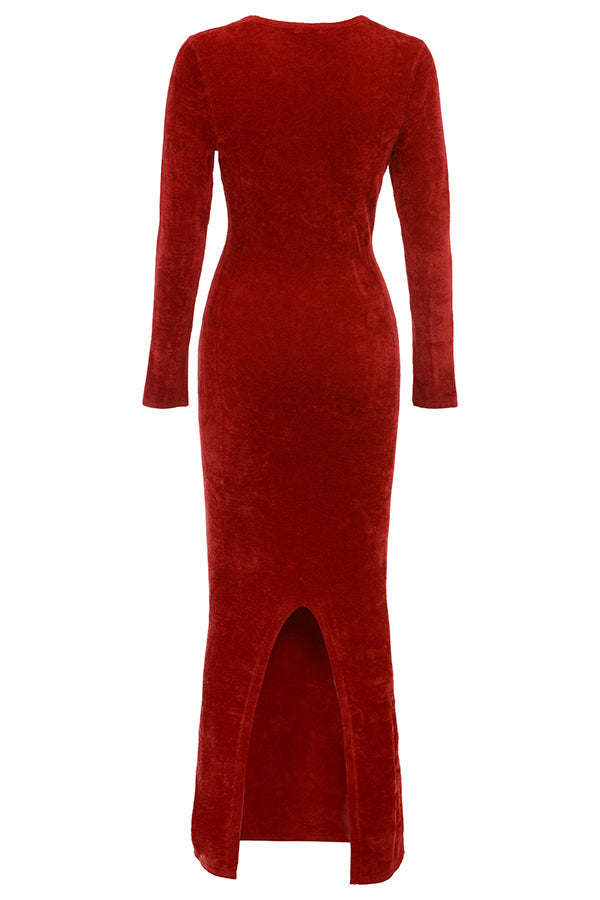 Scarlet Chenille Sweetheart Klänning