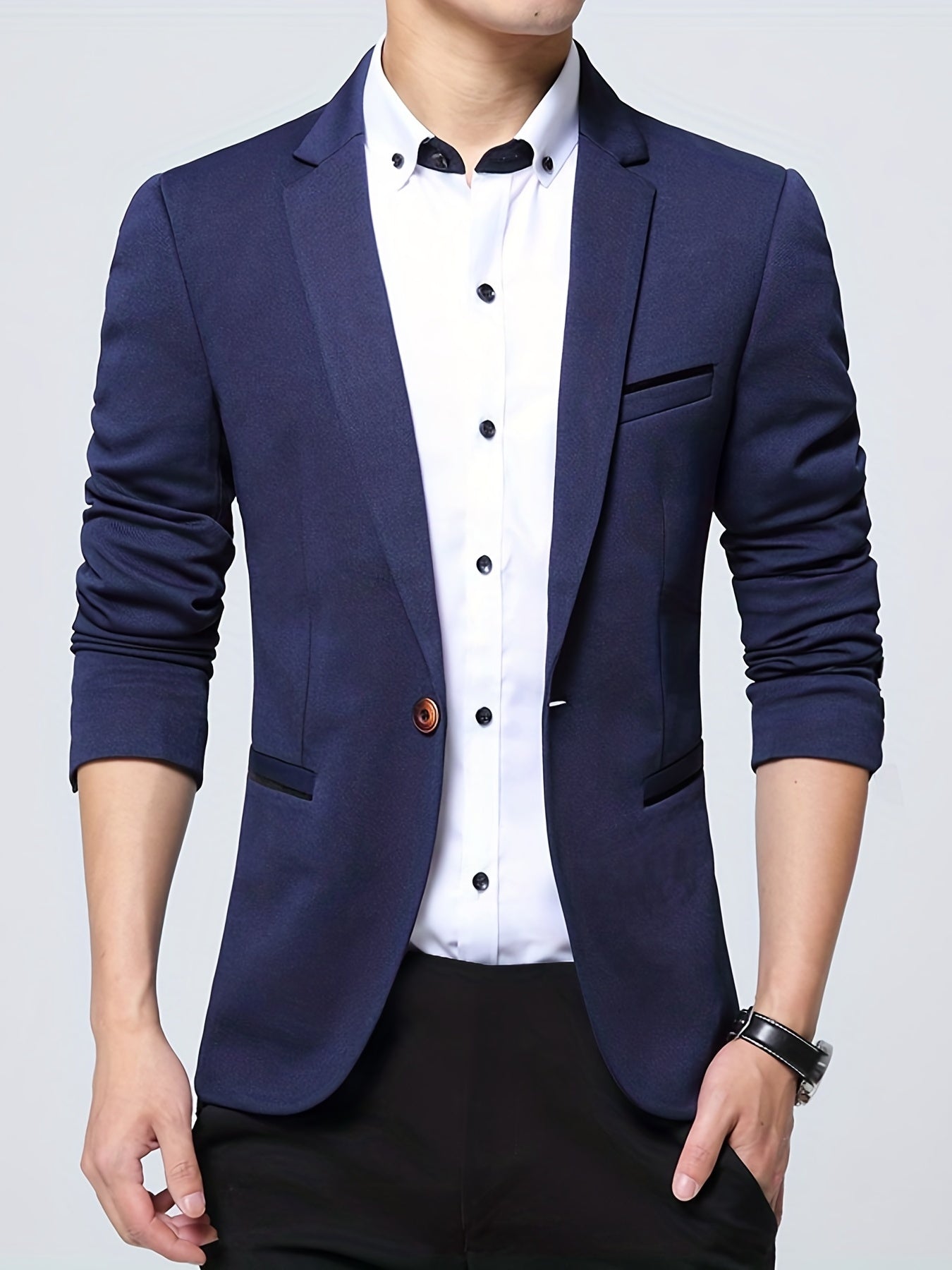 Blazer med en knapp