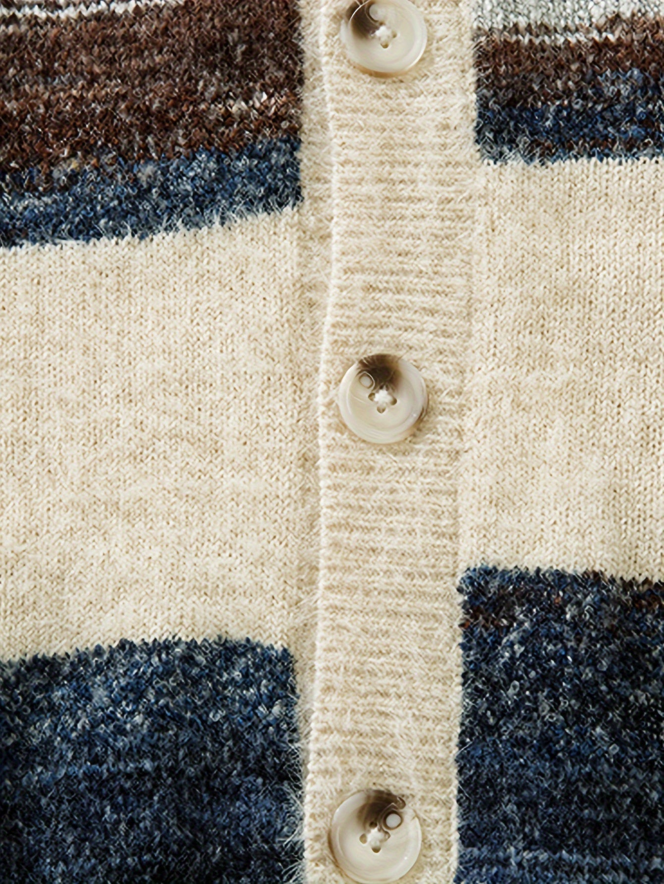 Elegant retro cardigan med ränder