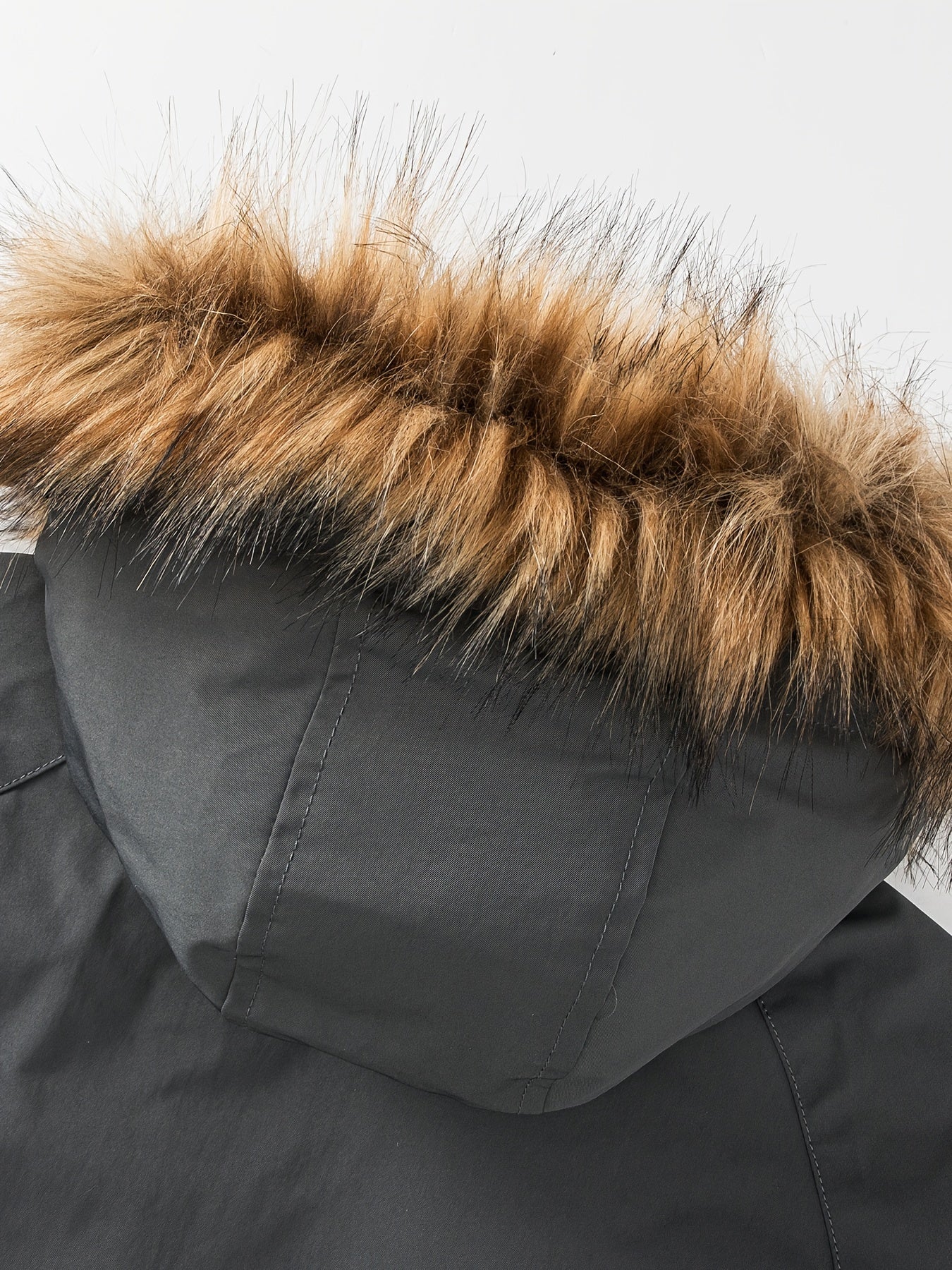 Vinterkappa i bomull med huva