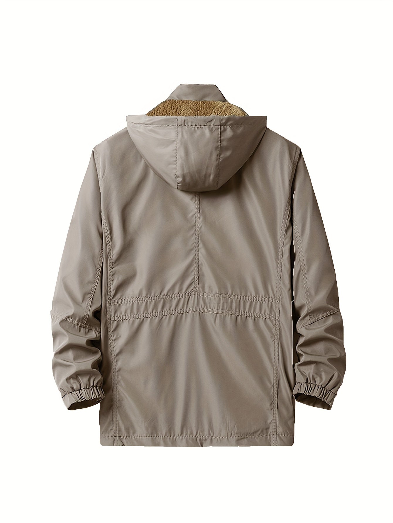 Varm fleecejacka med fickor med lock