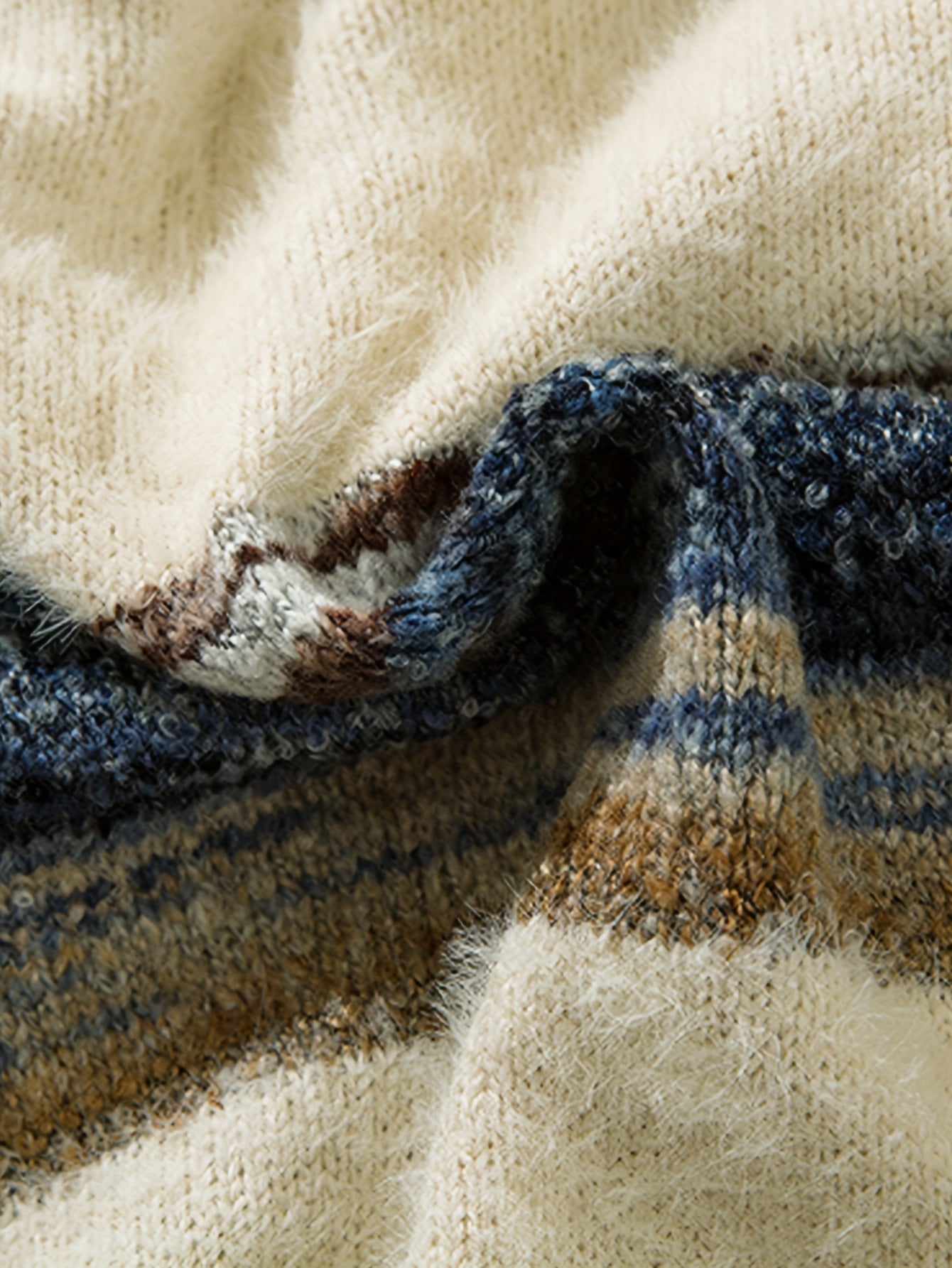 Elegant retro cardigan med ränder