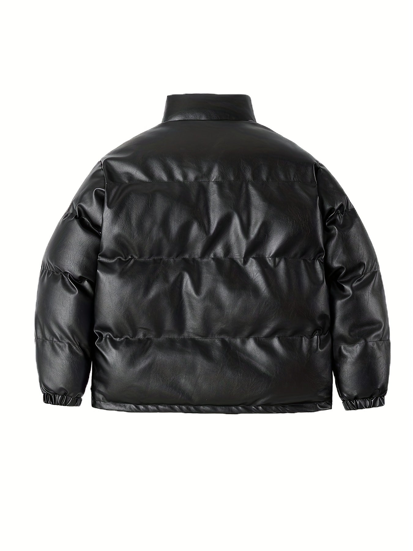 Varm PU vinterjacka för män