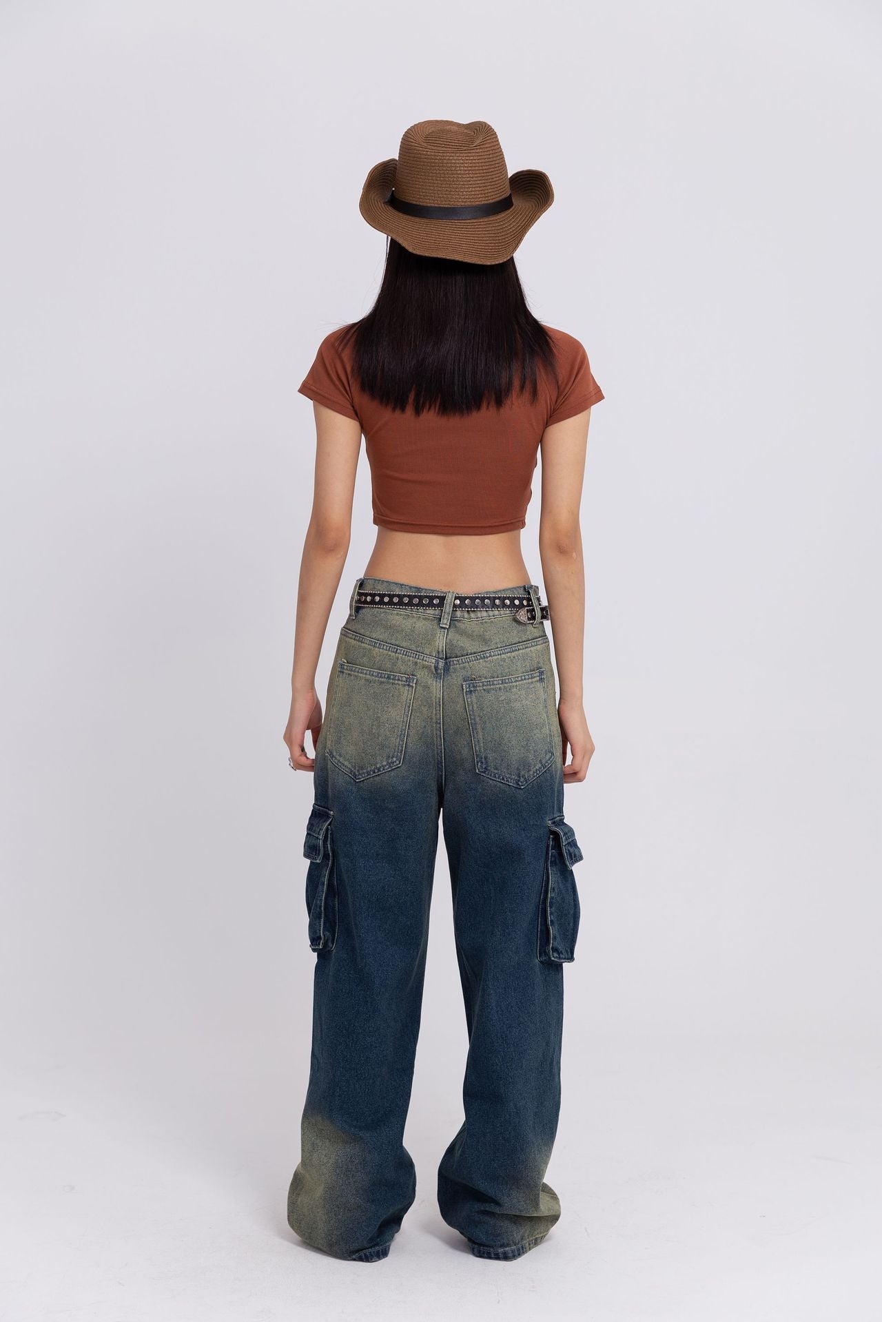 Blandade blå jeans
