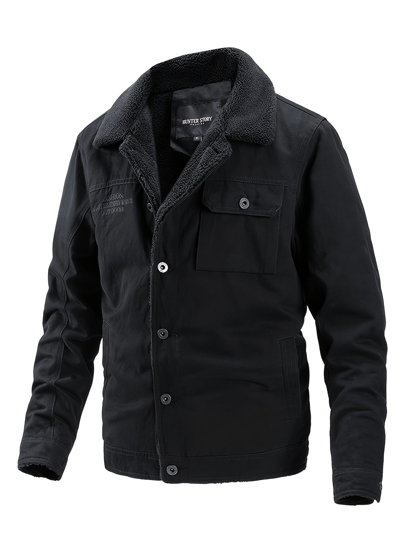 Casual varm bomullsjacka i fleece