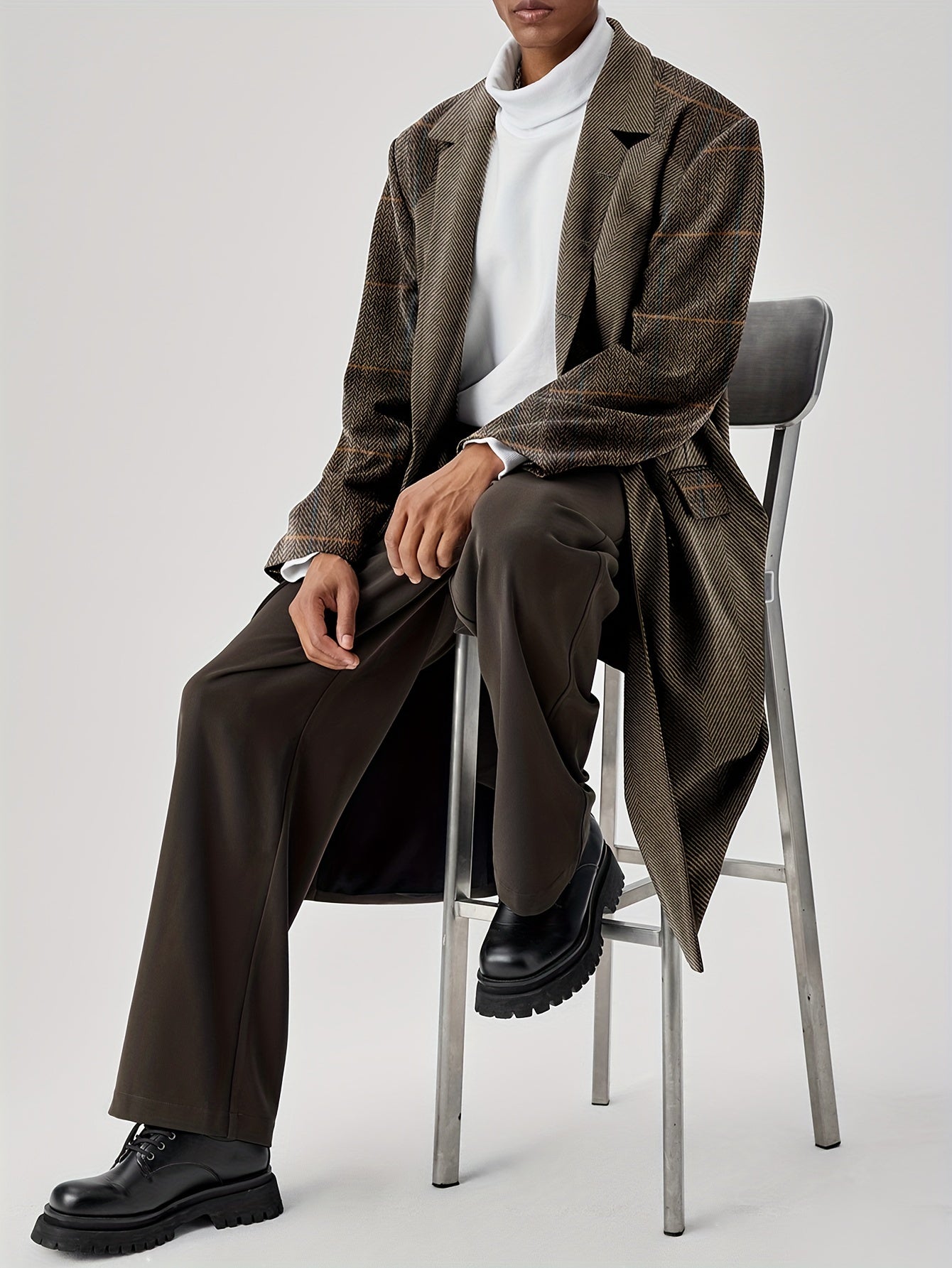 Elegant retro rutig jacka