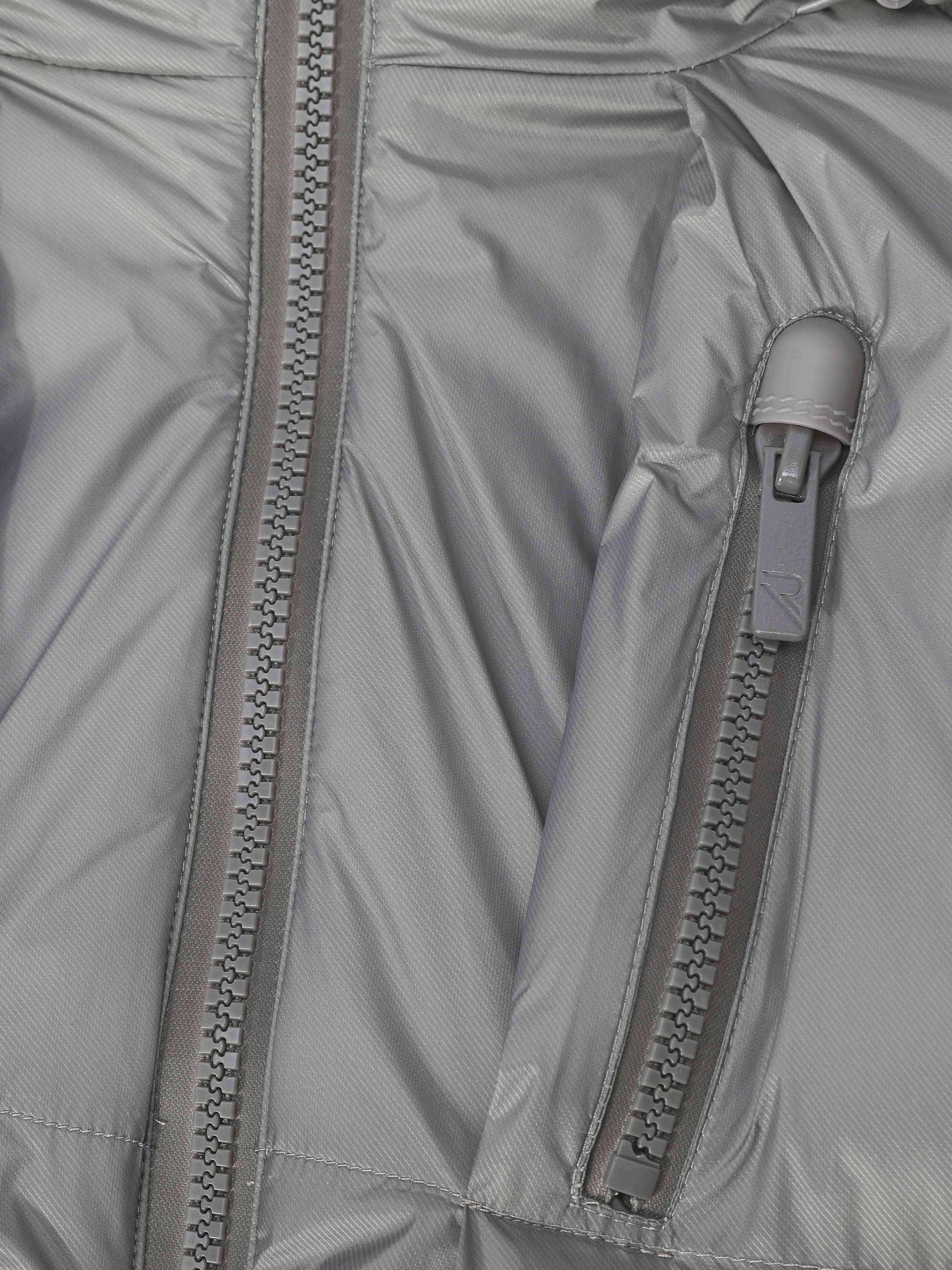 Vindtät pufferjacka med stå krage