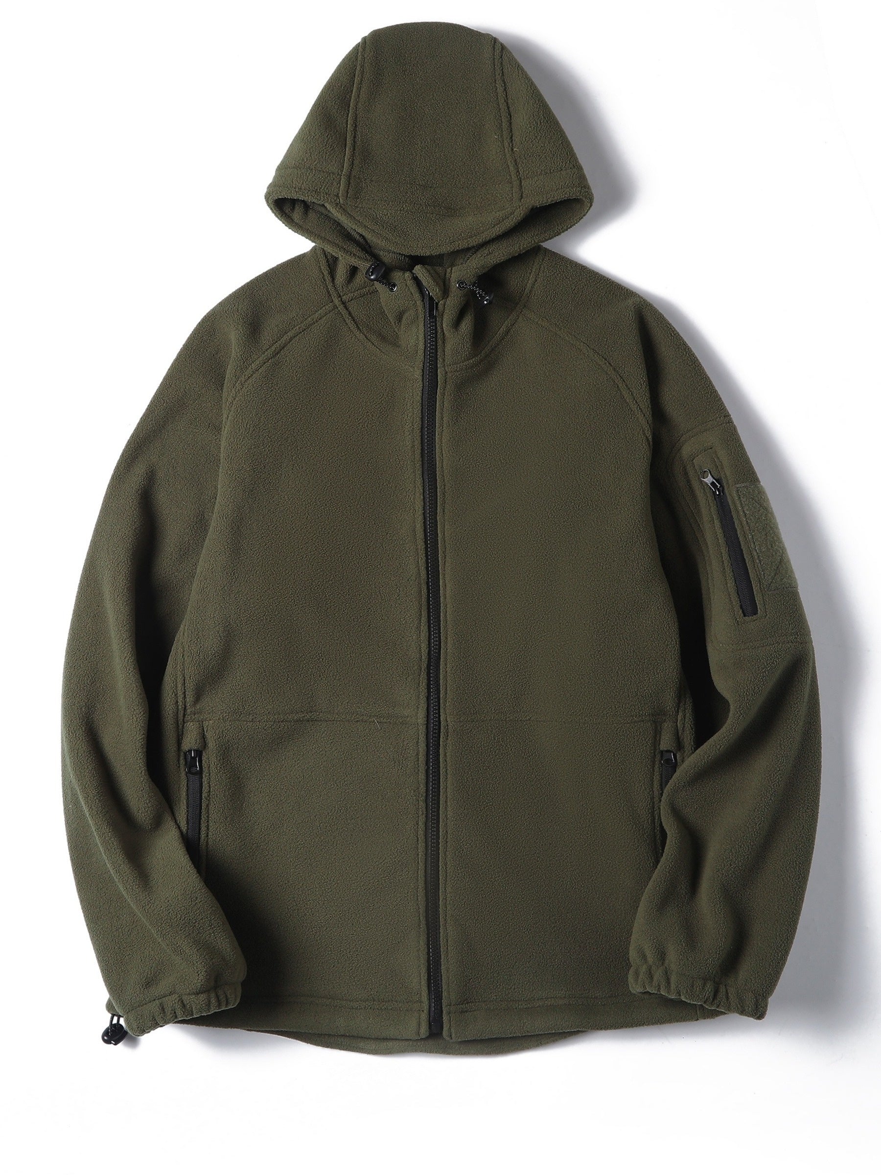 Varm hoodie gjord av polarfleece