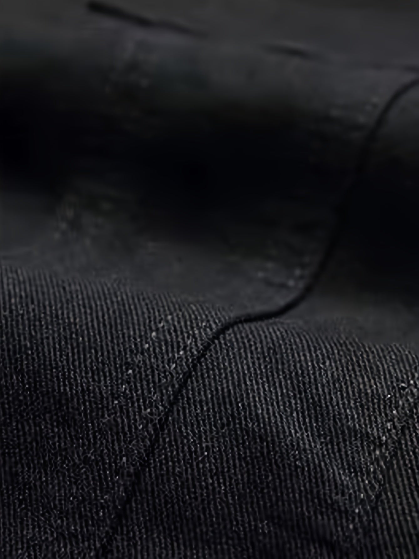 Svart jeansjacka i fleece