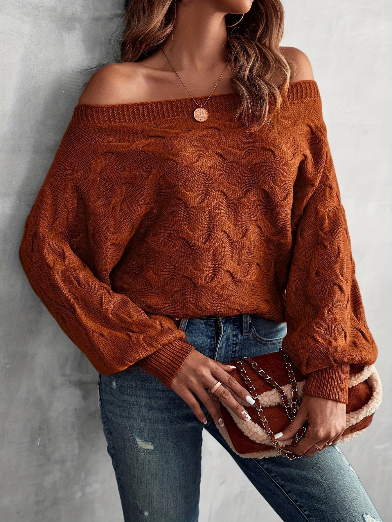 Off shoulder tröja