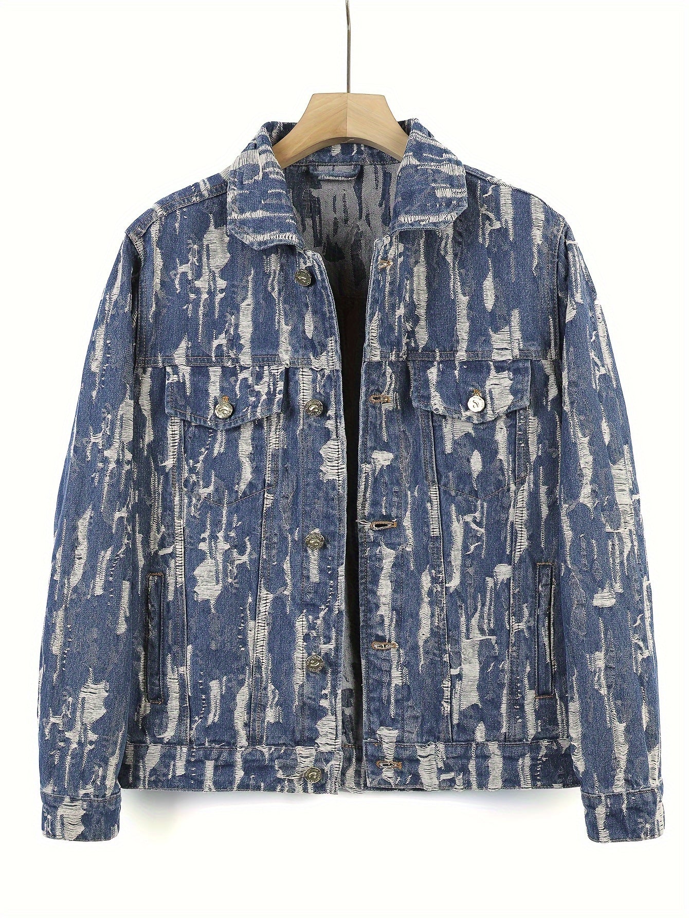 Jacquard jeansjacka
