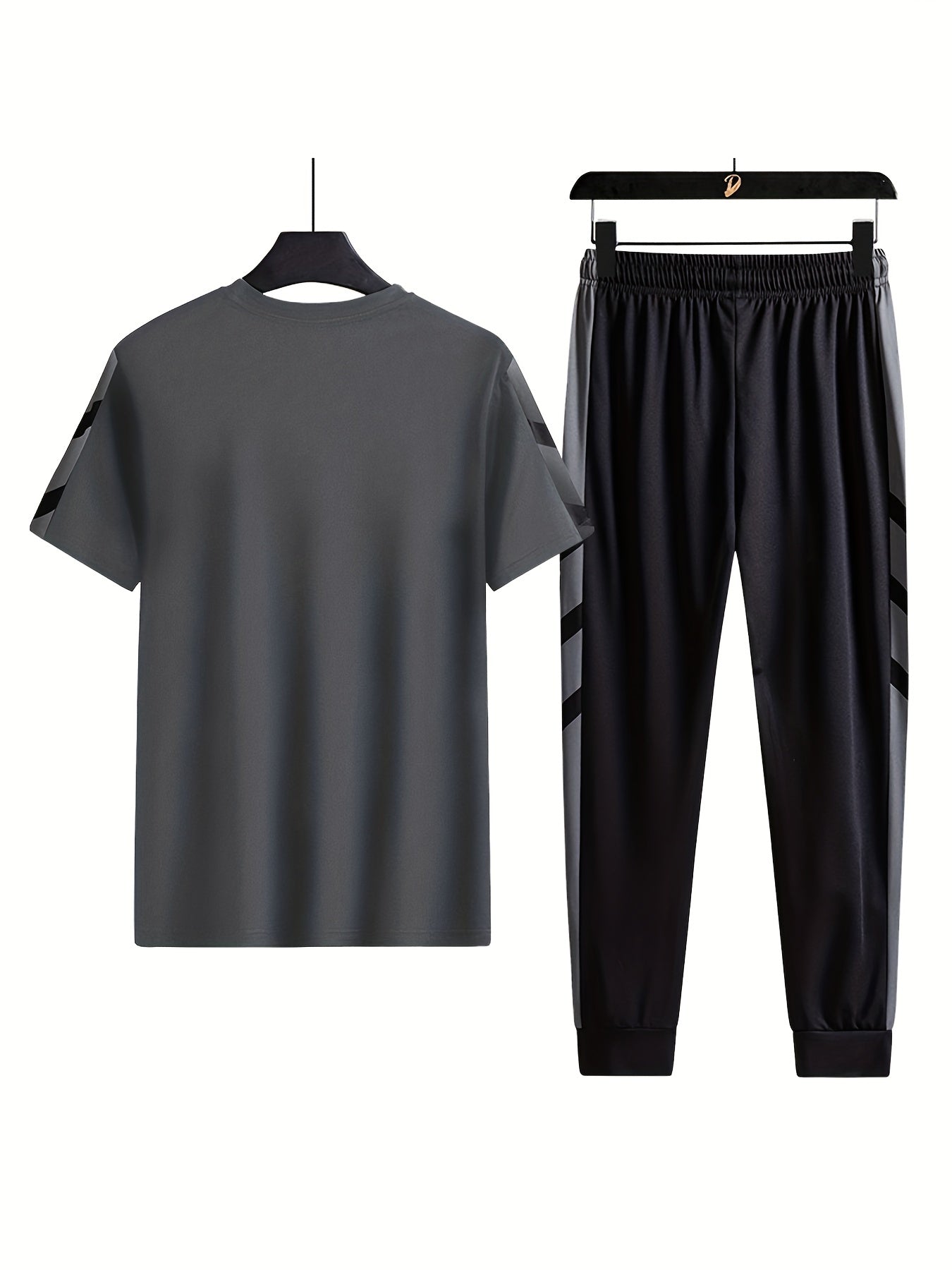 Set med kortärmad T-shirt och byxor med dragsko