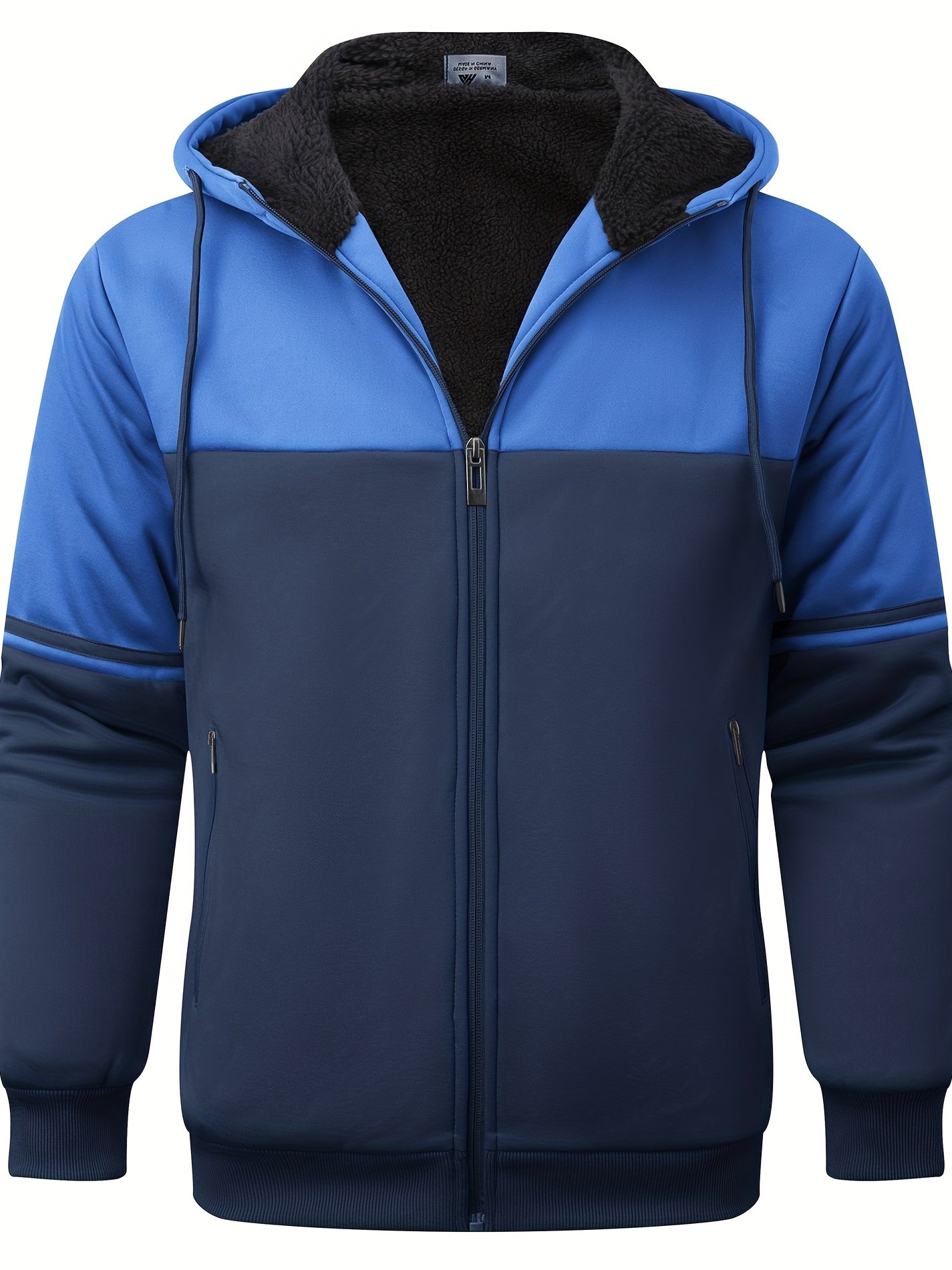 Huvtröja med päls för män