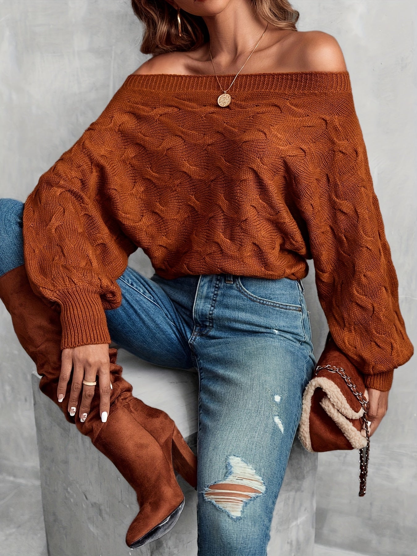 Off shoulder tröja