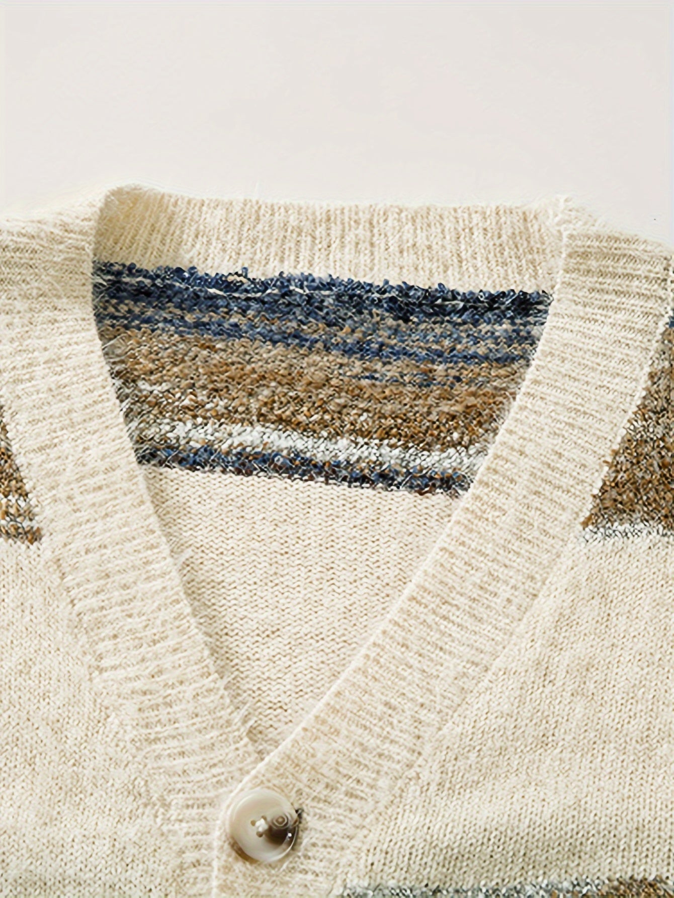 Elegant retro cardigan med ränder