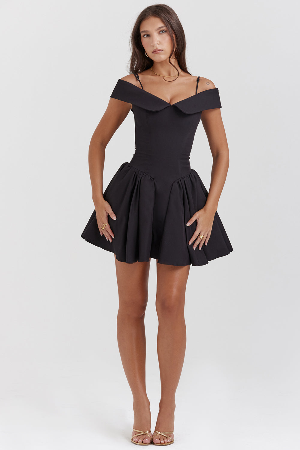 Off shoulder miniklänning