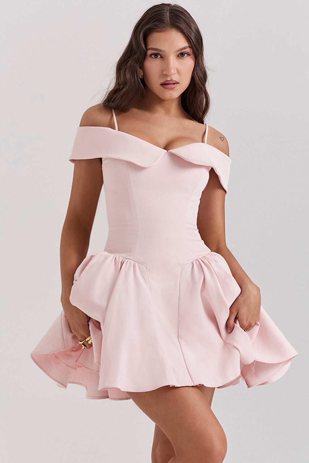 Off shoulder miniklänning