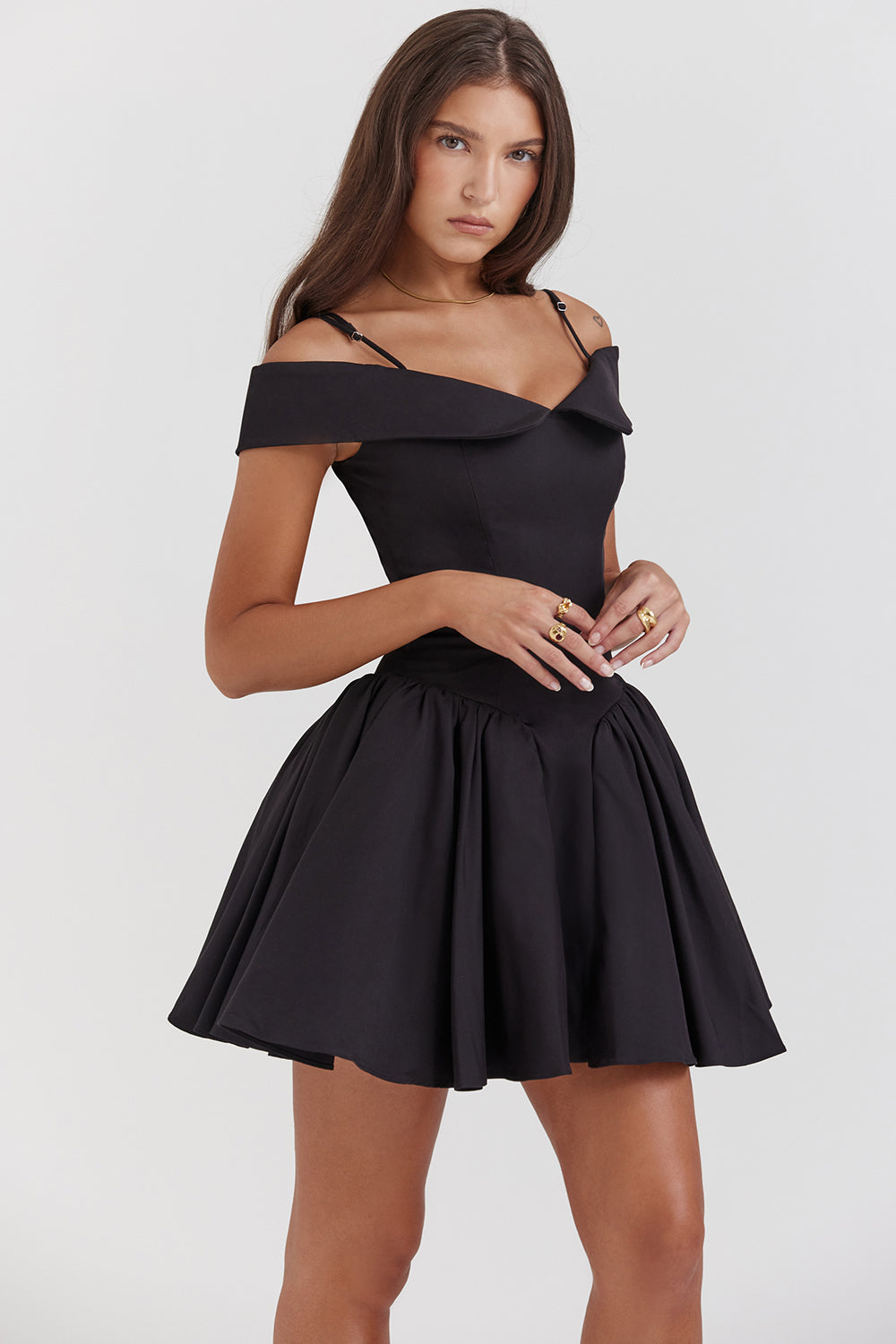 Off shoulder miniklänning