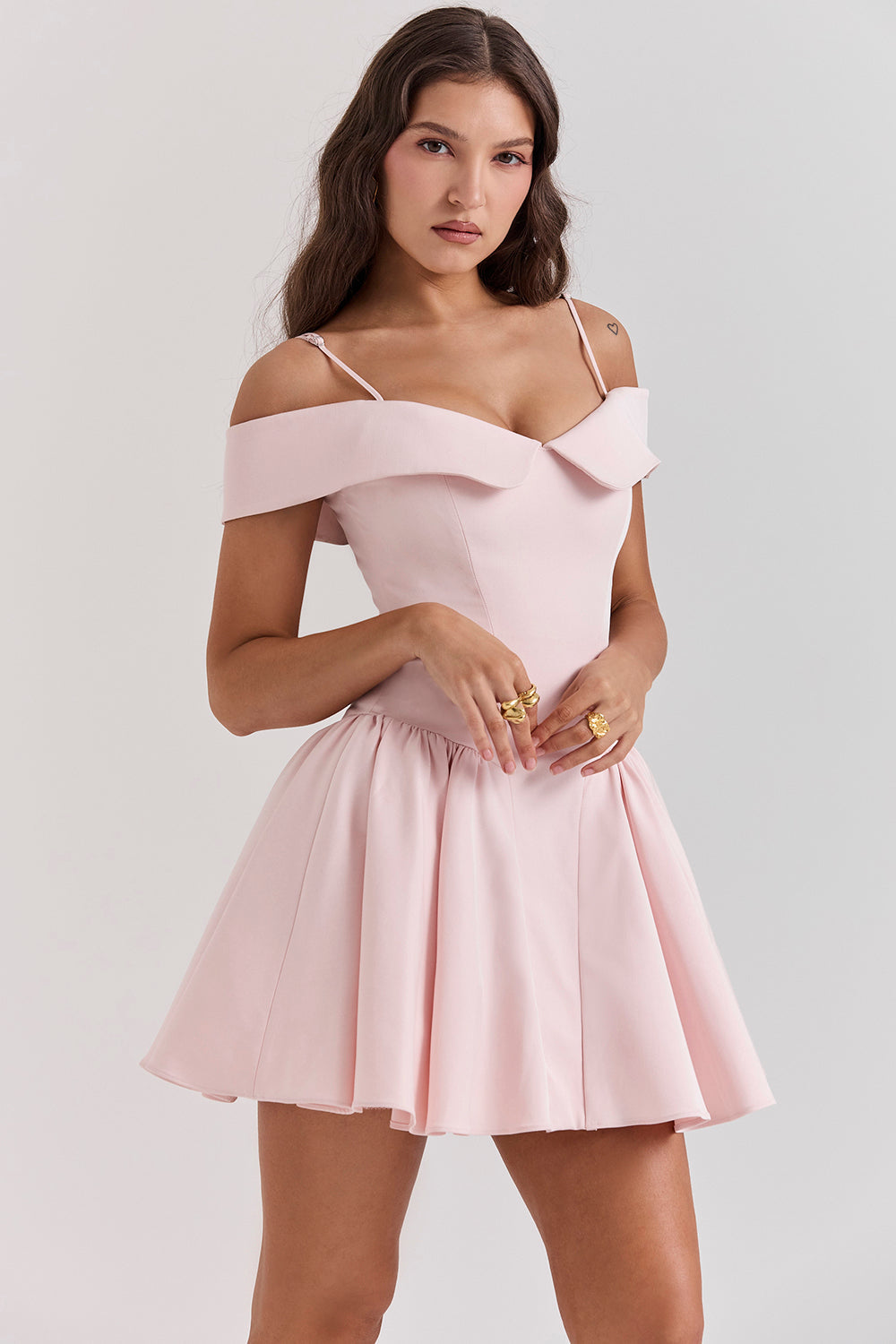 Off shoulder miniklänning