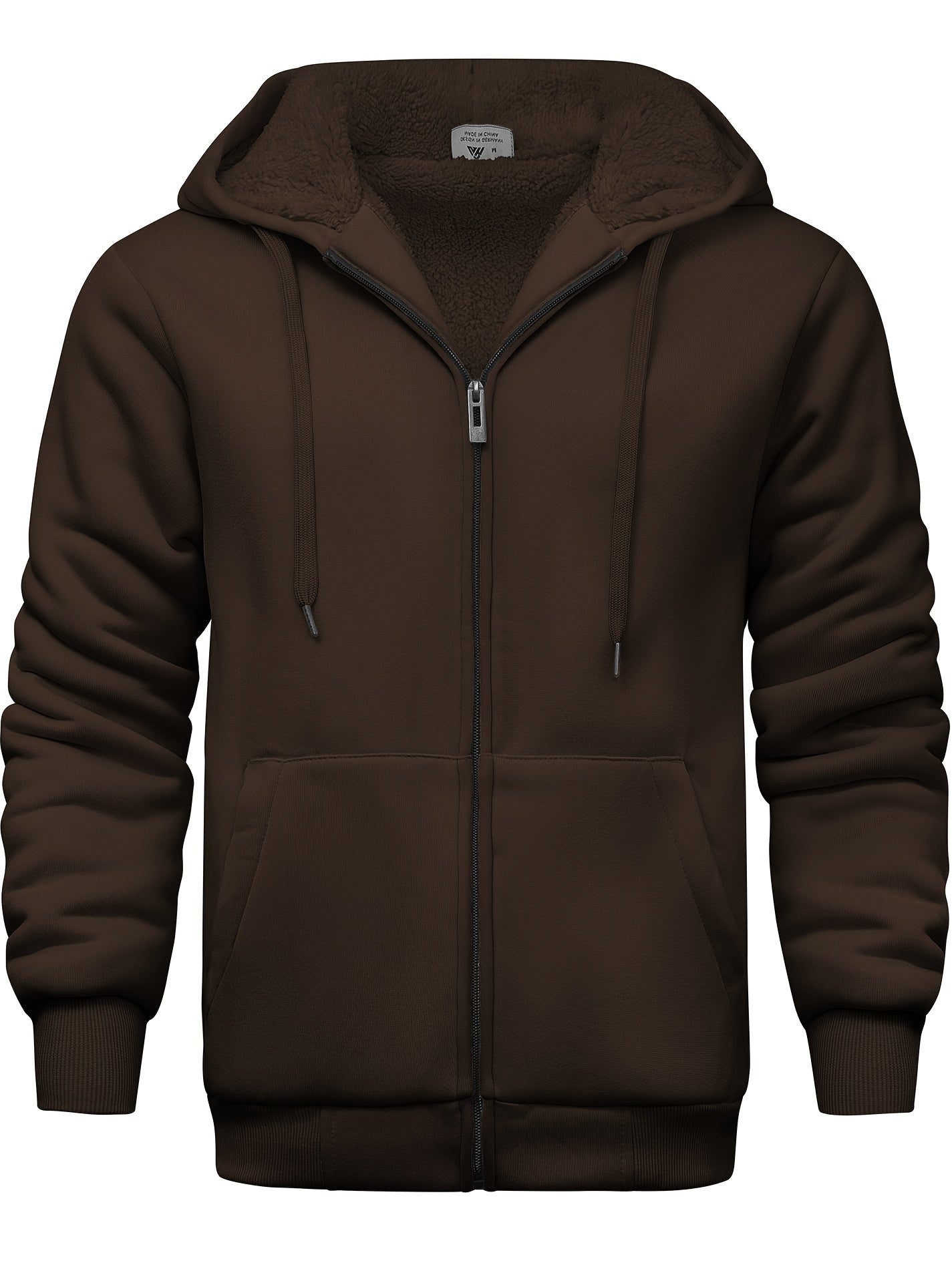 Casual hoodie med päls för män