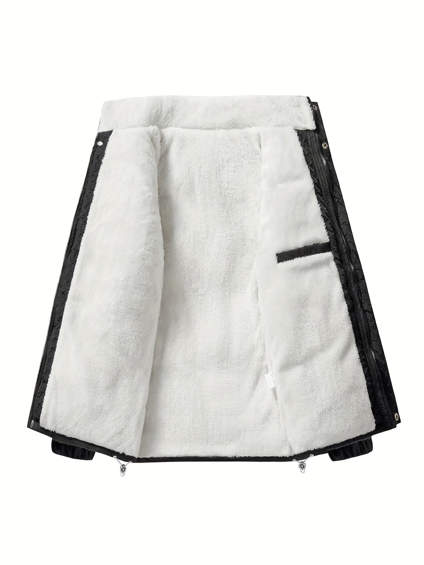 Svart jacka med struktur i fleece