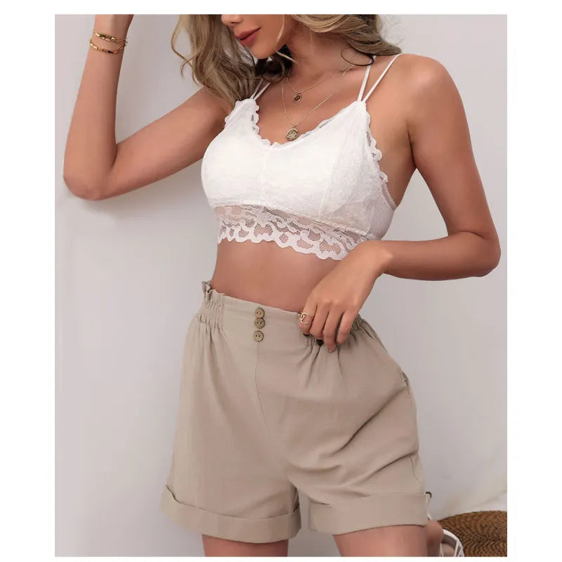 Linne lšsa shorts i Khaki