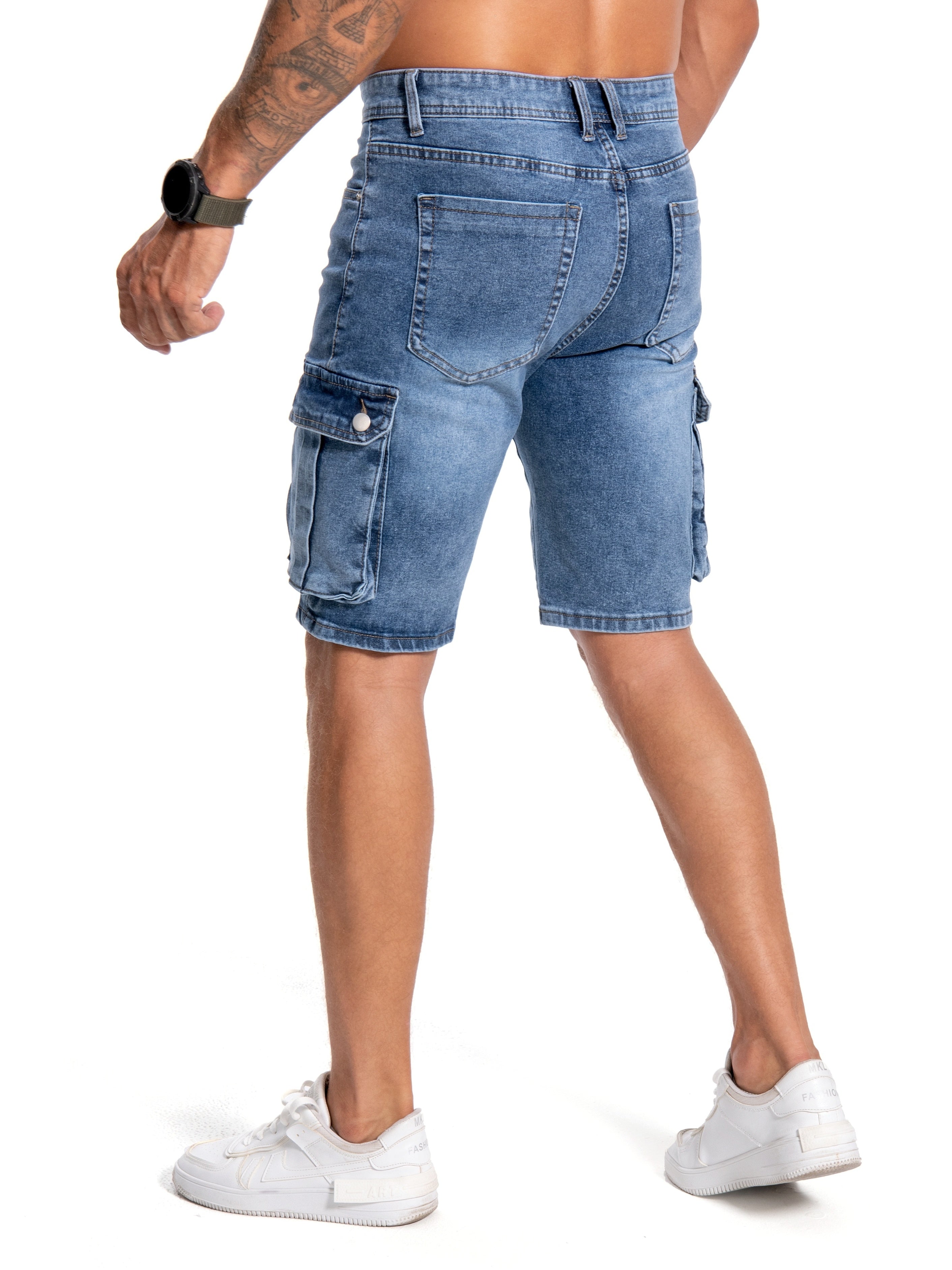 Jeansshorts medium stretch för män