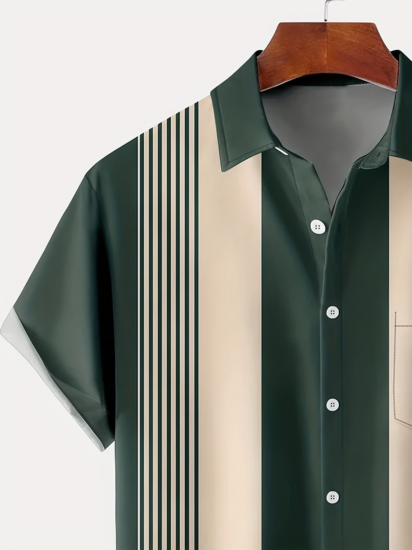 Vintage skjorta med korta ärmar och geometriskt tryck