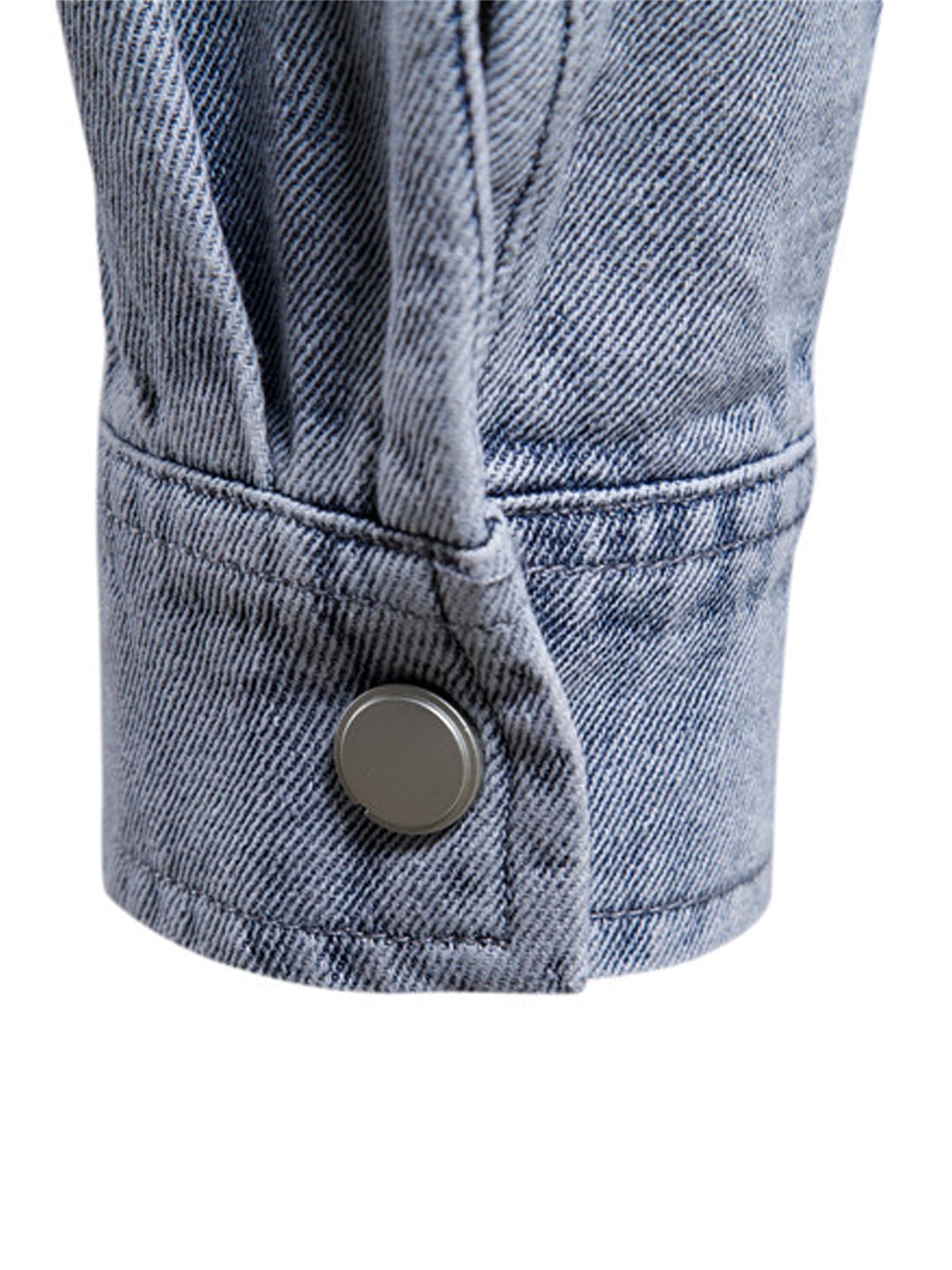 Lå ngärmad jeansskjorta för män