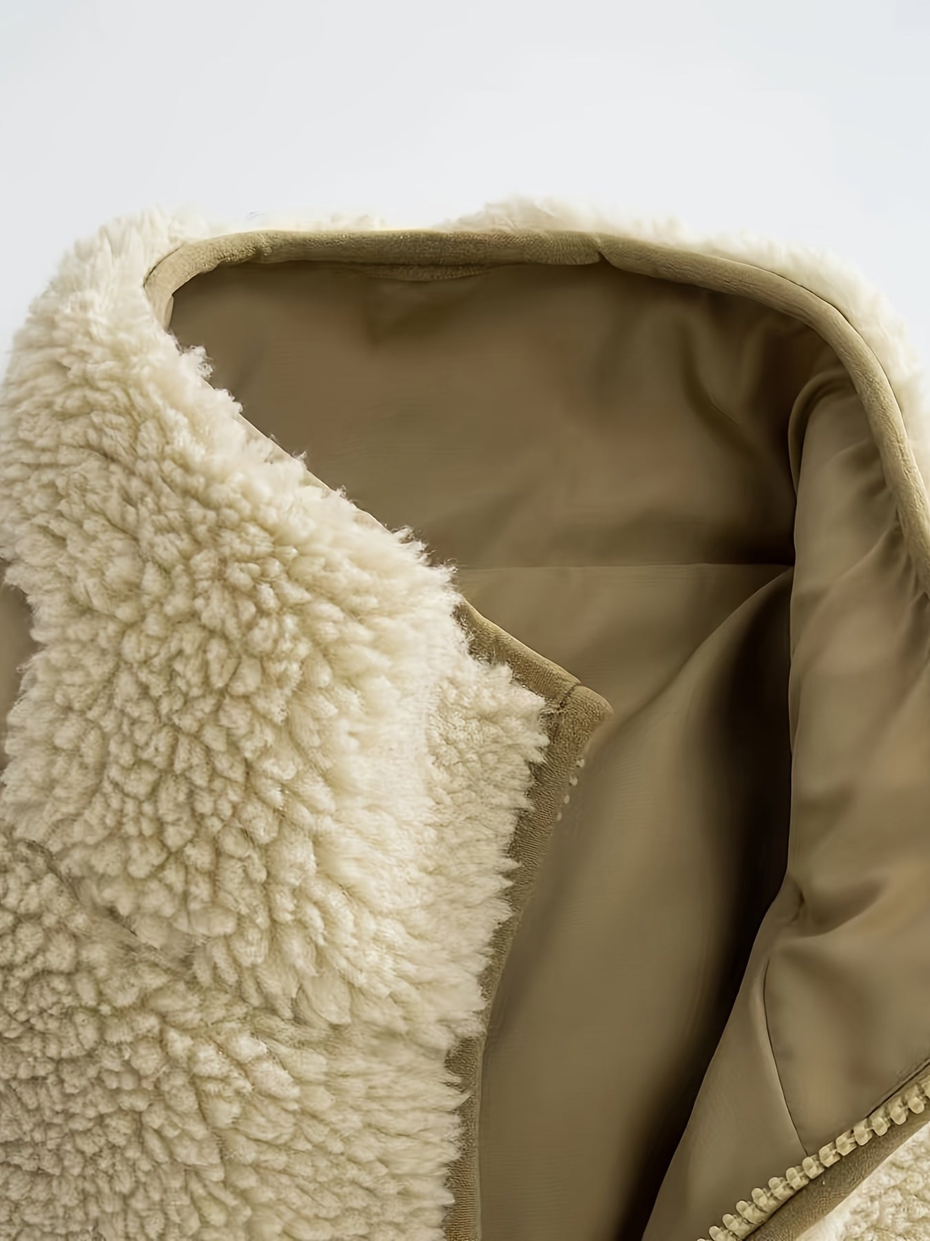 Fluffig varm fleecejacka