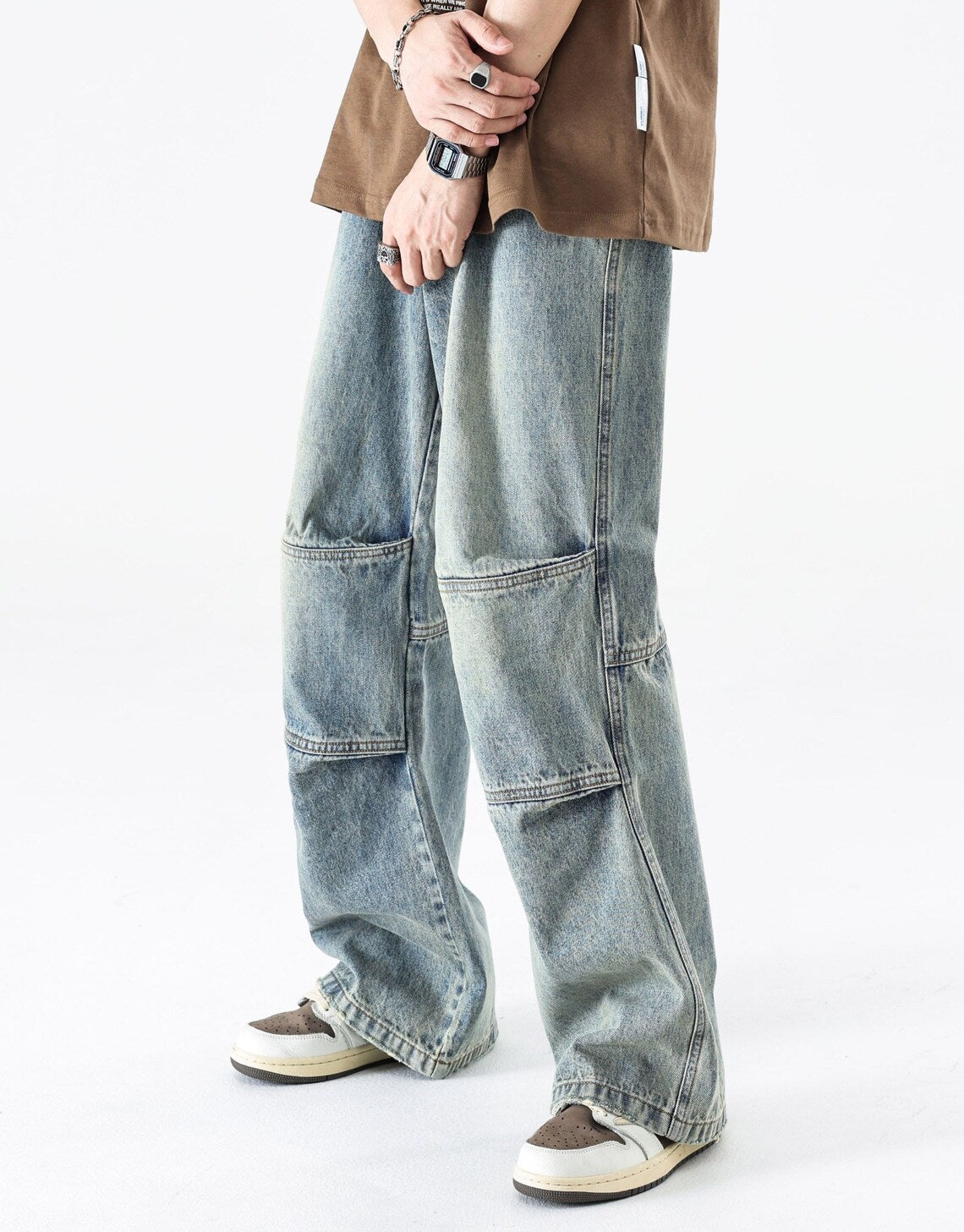 Oversized jeans för män