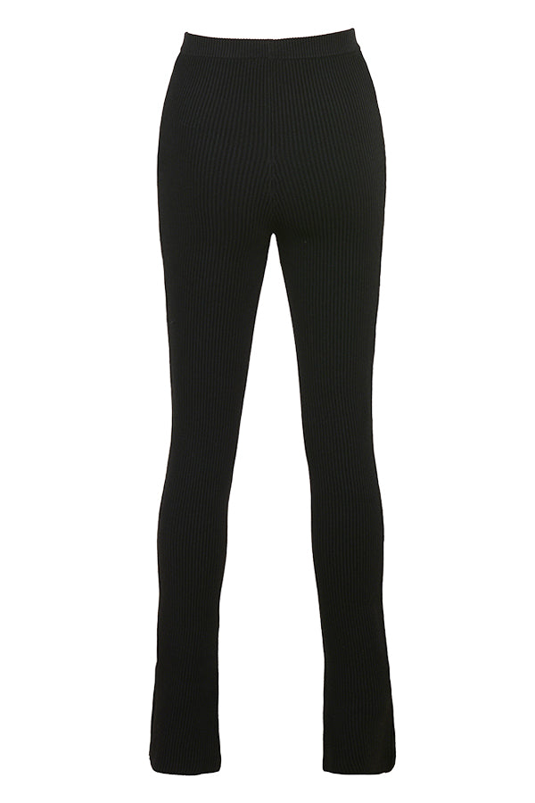 Ribbstickad cardigan med leggings