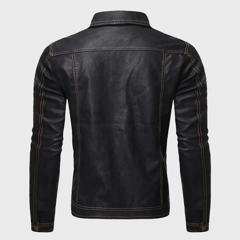 Paul Hardy vintage bikerjacka i läder