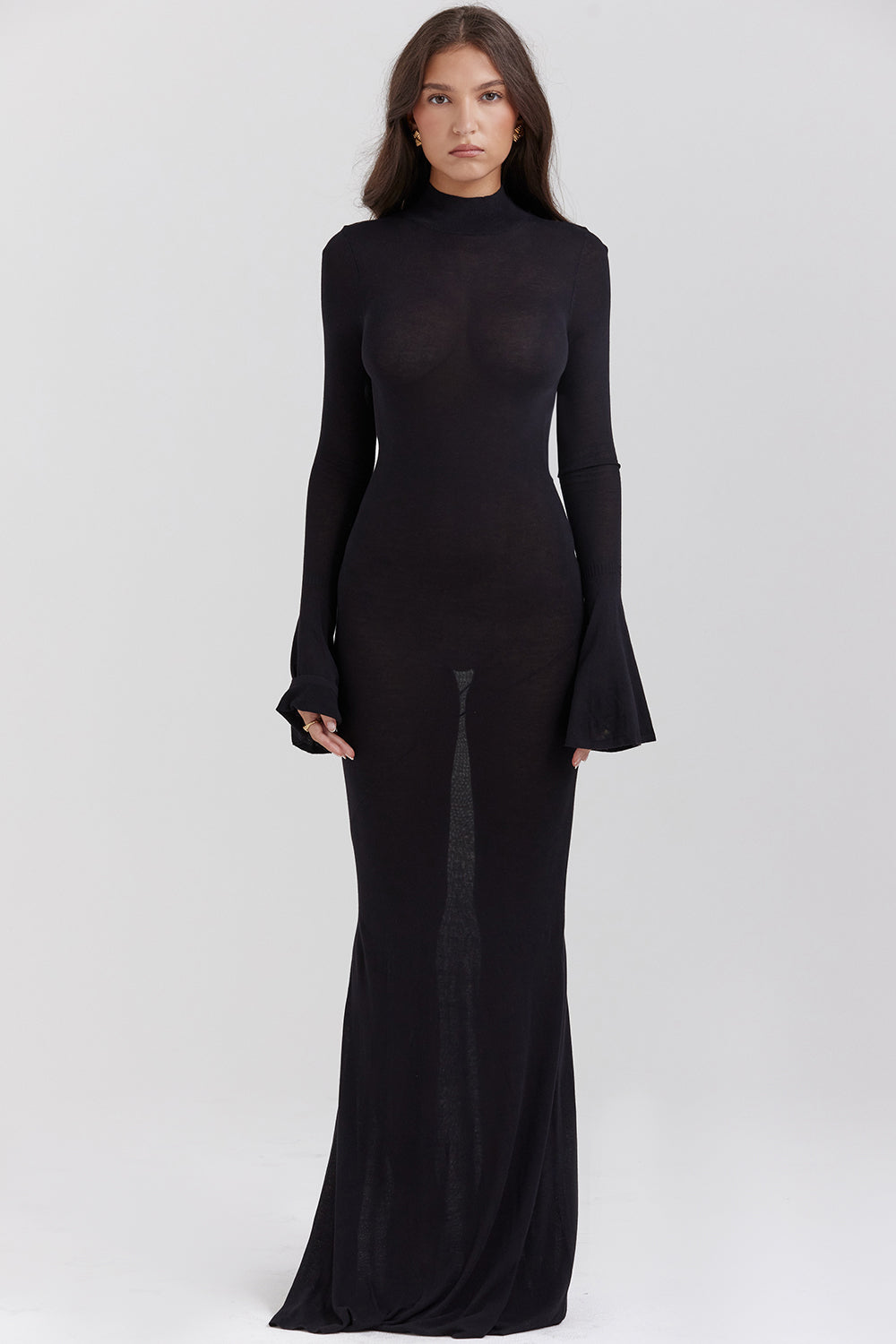 Maxiklänning i metallisk stå l