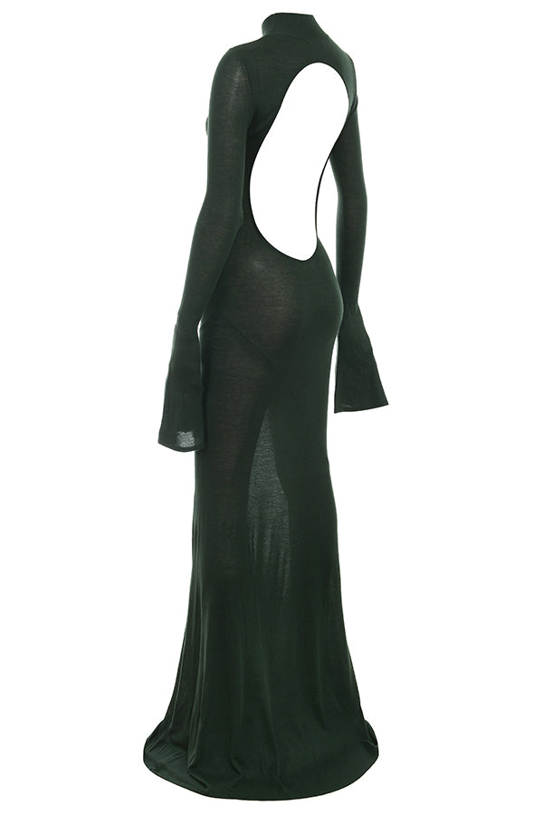 Maxiklänning i metallisk stå l