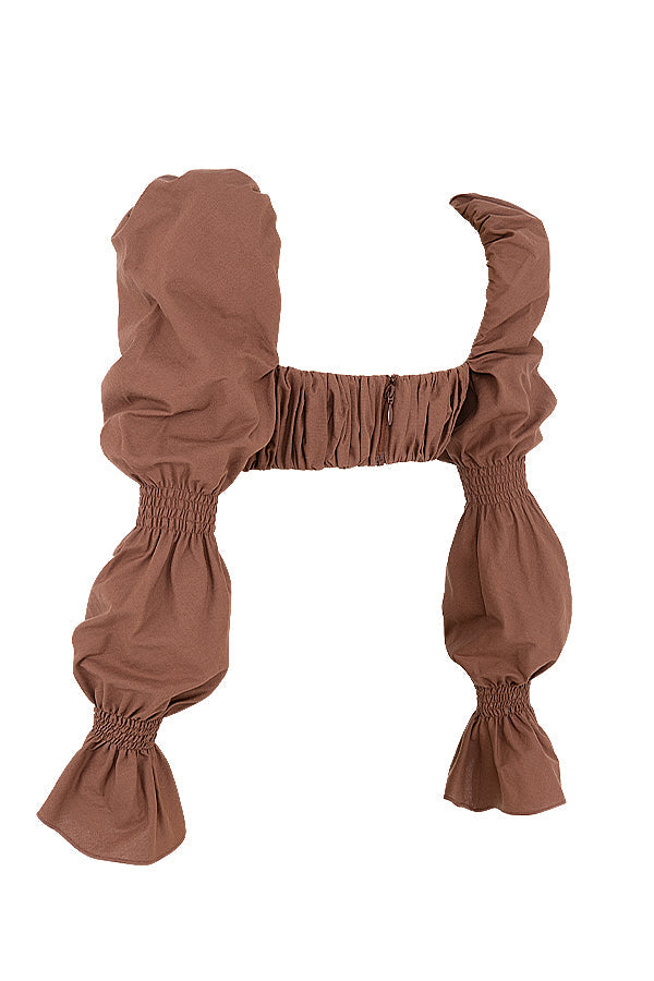 Choklad smockad topp