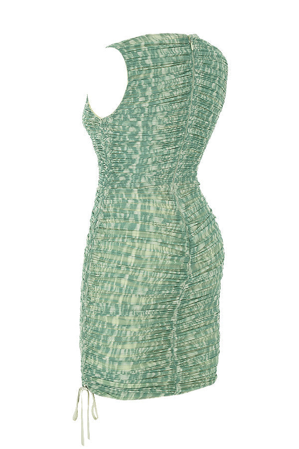 Ivy mesh miniklänning med volanger