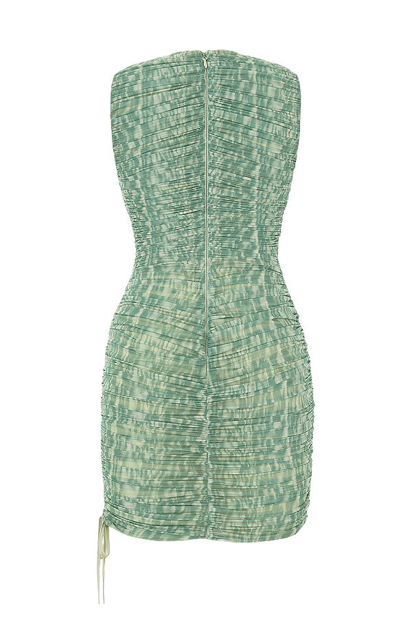 Ivy mesh miniklänning med volanger