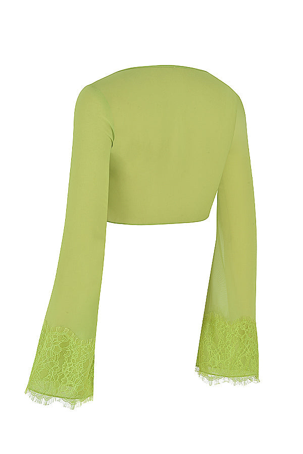 Cropped topp med utskuren maxikjol