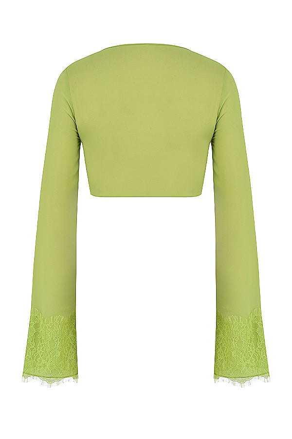 Cropped topp med utskuren maxikjol
