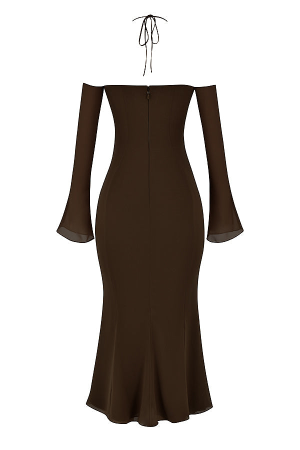 Espresso grimma midiklänning