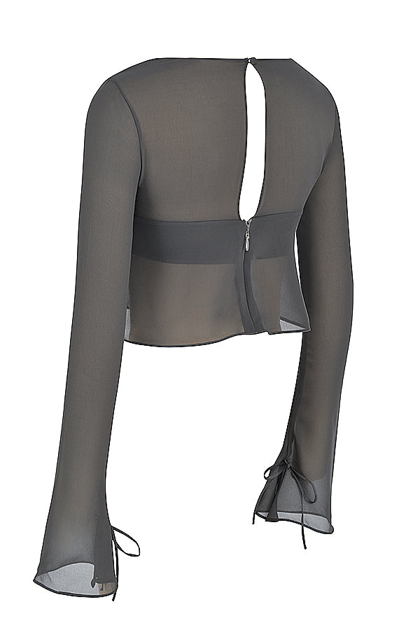 Shadow flytande lå ngärmad topp och minikjol i nivå er