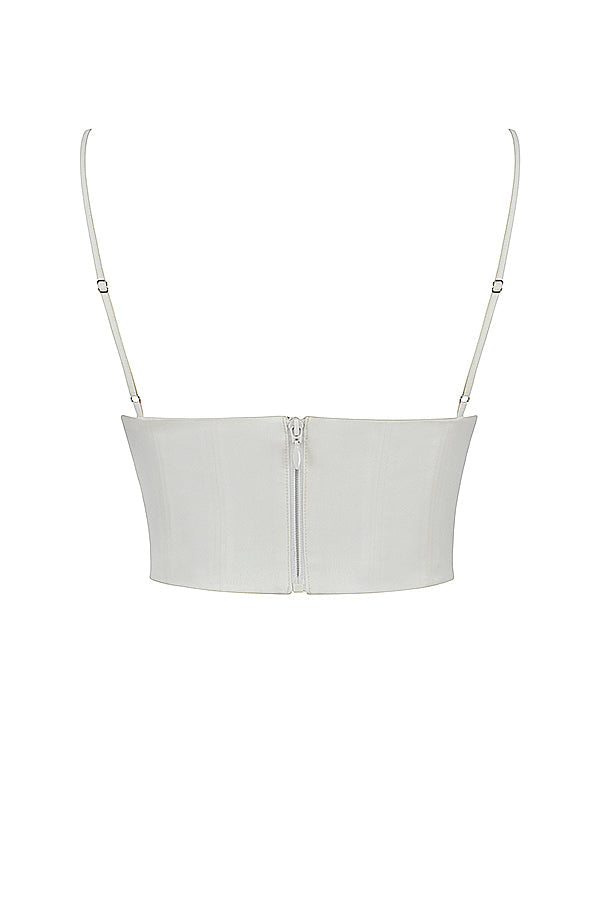Ivory satin korsett