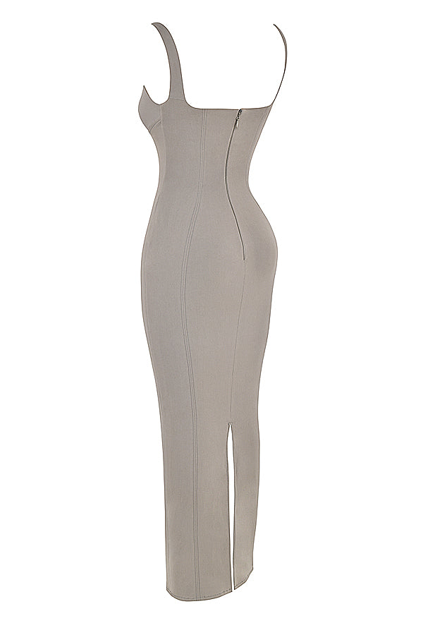 Rök bodycon maxiklänning