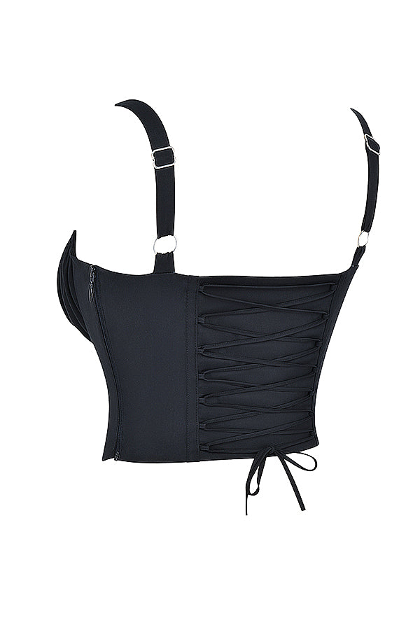 Svart bustier korsett
